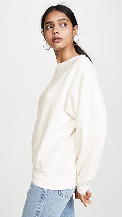 Shop Anine Bing Lou Sweatshirt In Cream