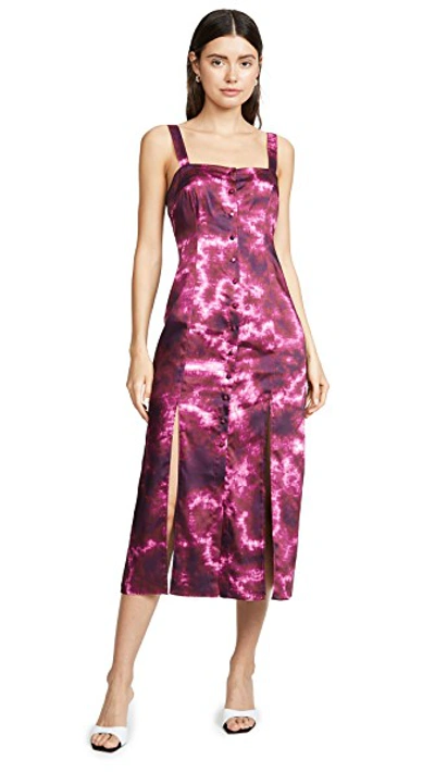Shop Cinq À Sept Tie Dye Alexa Dress In Fig/multi