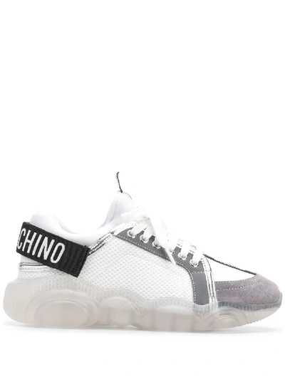 Shop Moschino Chunky Sole Sneakers In White