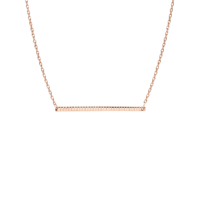 Shop Aurate Infinity Bar Necklace In Gold/ Pink