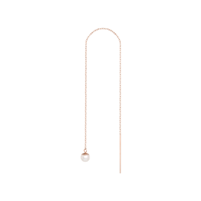 Shop Aurate Pearl Ear Chain Threader In Gold