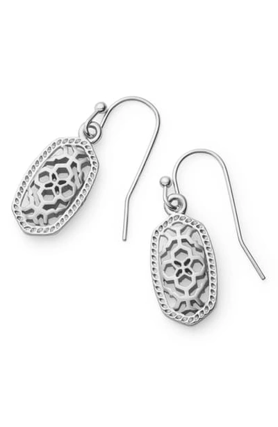 Shop Kendra Scott Lee Small Drop Earrings In Silver Filigree