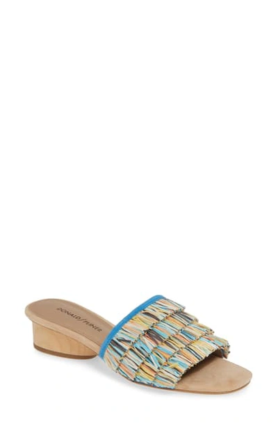Shop Donald Pliner Reise Slide Sandal In Azul Raffia