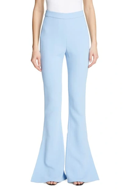 Shop Cushnie High Waist Split Flare Pants In Powder Blue