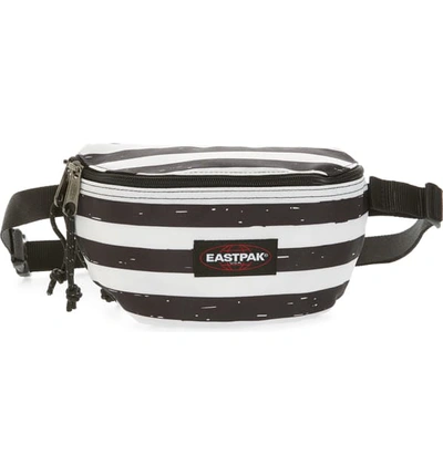 Shop Eastpak Springer Nylon Belt Bag - Black In Stripe It Black