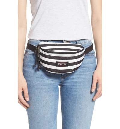 Shop Eastpak Springer Nylon Belt Bag - Black In Stripe It Black