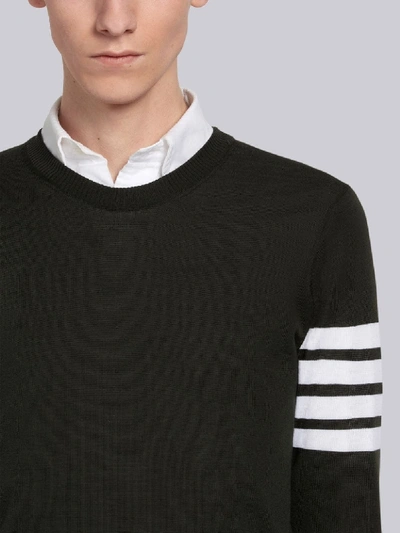 Shop Thom Browne Fine Merino Wool Pullover In Green