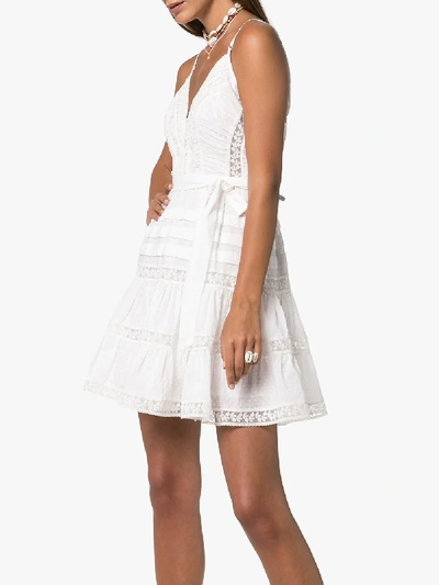 Shop Zimmermann Honour Lace Mini Dress In White