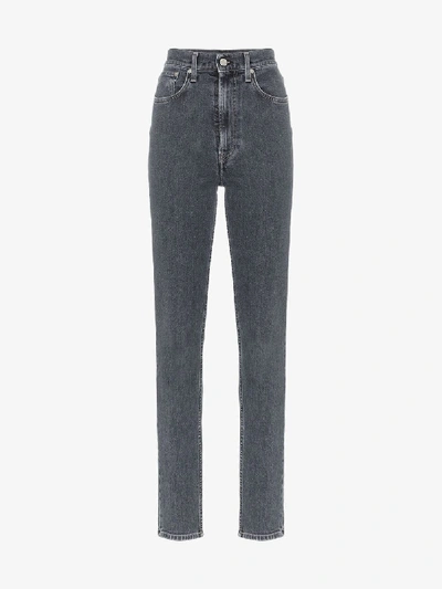 Shop Helmut Lang High Waist Skinny Jeans In Black