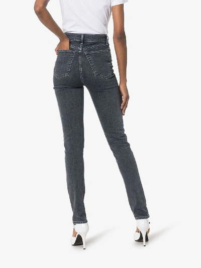 Shop Helmut Lang High Waist Skinny Jeans In Black