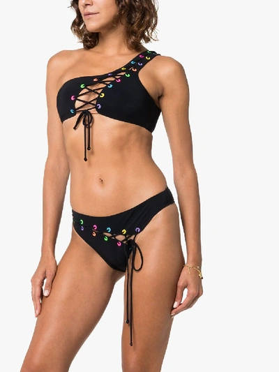 Shop Agent Provocateur Black Marney Multicoloured Ring Bikini