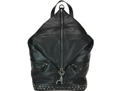 Shop Jimmy Choo Fitzroy Zipped Backpack In Black