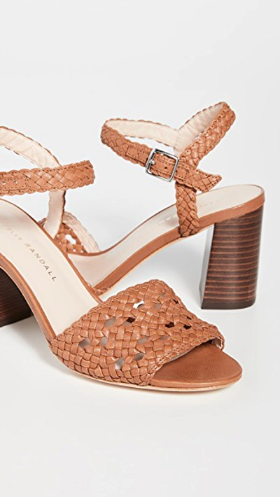 Shop Loeffler Randall Liana Woven Leather Sandals In Timber Brown