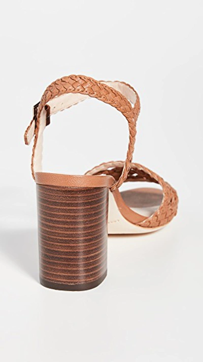 Shop Loeffler Randall Liana Woven Leather Sandals In Timber Brown