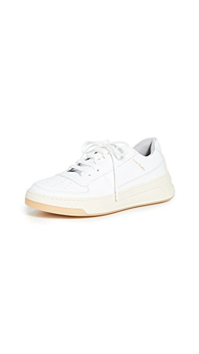 Shop Acne Studios Steffey Lace Up Sneakers In White/white