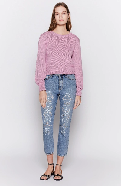 Shop Joie Verna Cotton Sweater In Heather Lavender