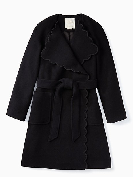 kate spade ruffle wrap coat