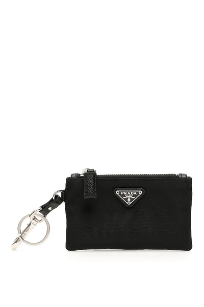 Shop Prada Nylon Key Pouch In Nero (black)