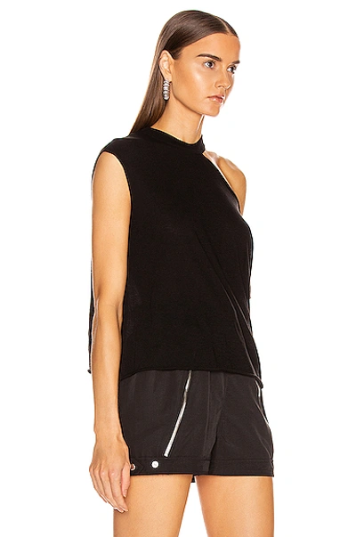 Rta Axel Cutout Cotton And Cashmere-blend Jersey Top In Widow