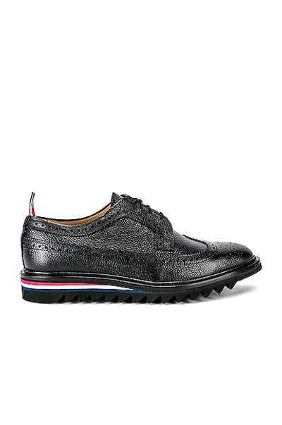 Shop Thom Browne Classic Longwing Brogue In Black