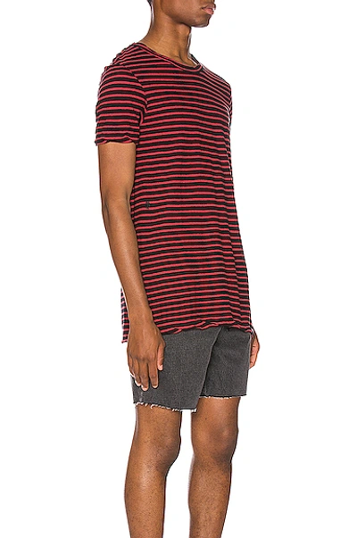 Shop Ksubi Sinister Stripe Tee In Red