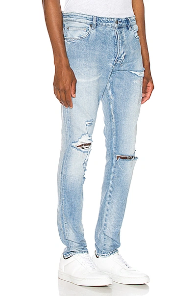 Shop Ksubi Chitch Punk Blue Thrashed Skinny Jean In Denim