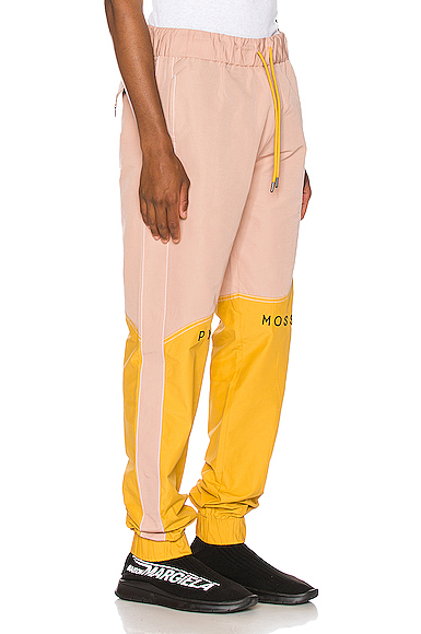 Pyer Moss Logo Wave Panel Track Pant In Camel & Dusty Pink | ModeSens
