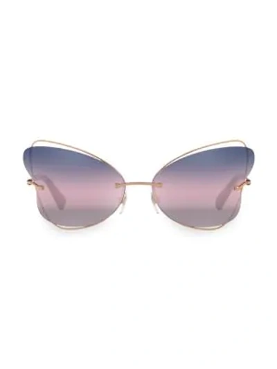 Shop Valentino Allure Mir 64mm Sunglasses In Rose Gold