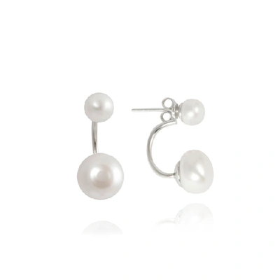 Shop Apples & Figs Pearl Piercing Sterling Silver Earrings