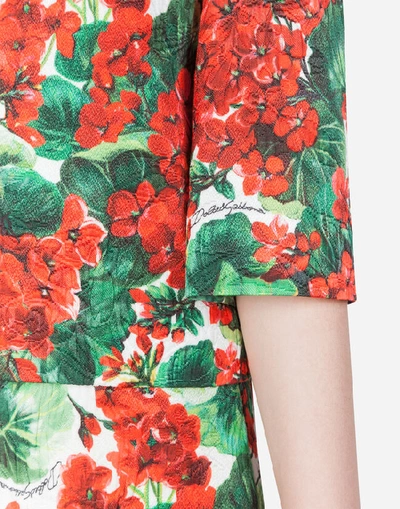 Shop Dolce & Gabbana Boxy Portofino-print Brocade Jacket In Floral Print
