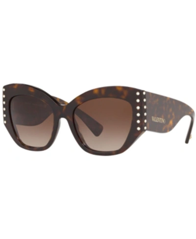 Shop Valentino Sunglasses, Va4056 54 In Havana/gradient Brown
