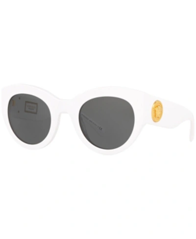 Shop Versace Sunglasses, Ve4353 51 In White/grey