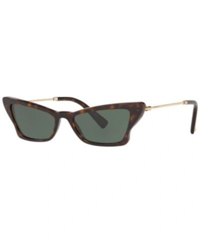 Shop Valentino Sunglasses, Va4062 53 In Havana/green