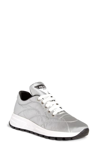 prada silver trainers