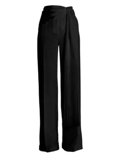 Shop Stella Mccartney Silk Moroccaine Trousers In Black