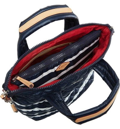 Shop Mz Wallace Small Sutton Bag - Blue In Charter Stripe