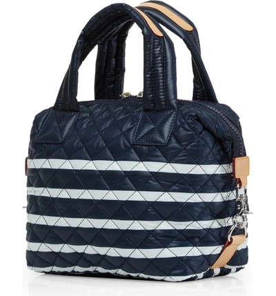 Shop Mz Wallace Small Sutton Bag - Blue In Charter Stripe