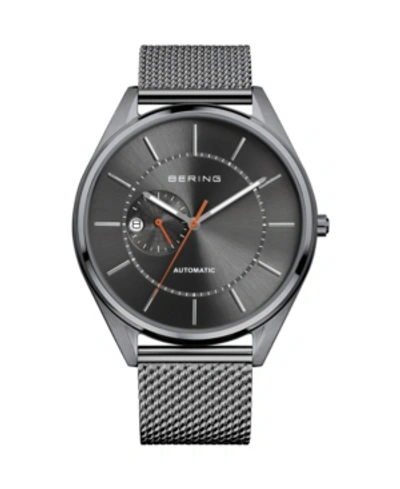 Shop Bering Men's Automatic Multifunction Stainless Steel Mesh Watch In Gray