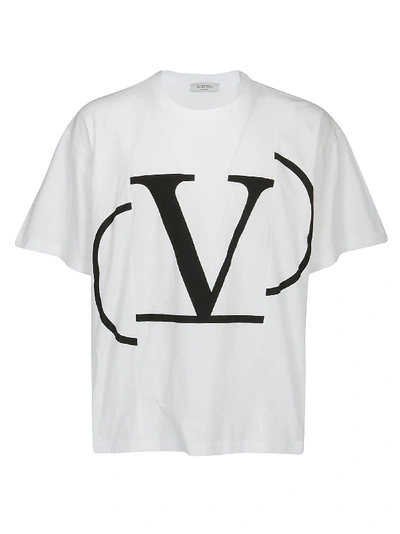 Shop Valentino T-shirt In Bianco/nero