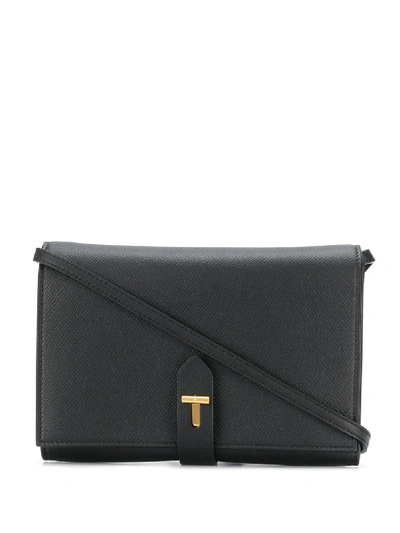 Shop Tom Ford Logo Buckle Crossbody Bag - Black