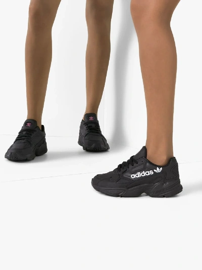 Shop Adidas Originals Adidas Black Talk The Type Falcon Low-top Sneakers