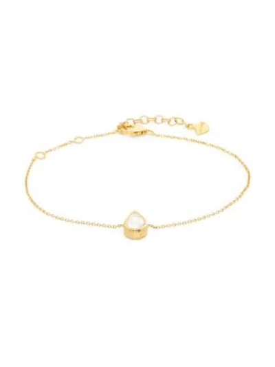 Shop Amrapali 18k Yellow Gold Kudan Vintage Diamond Teardrop Pendant Bracelet