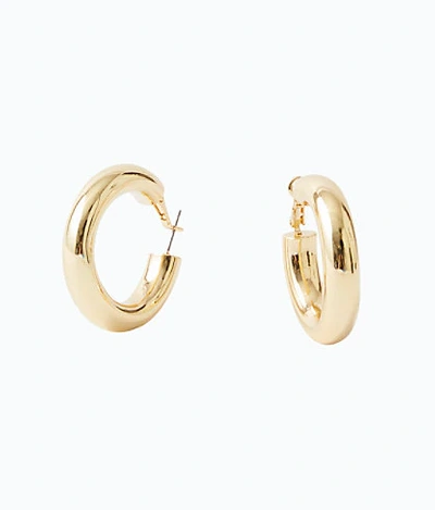 Shop Lilly Pulitzer Maralago Hoop Earrings In Gold Metallic