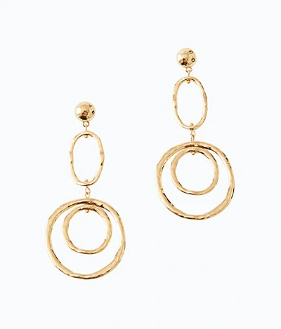 Shop Lilly Pulitzer Ocean Breeze Earrings In Gold Metallic