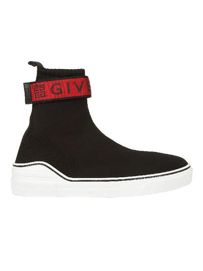 Shop Givenchy George Sneaker In Black Red