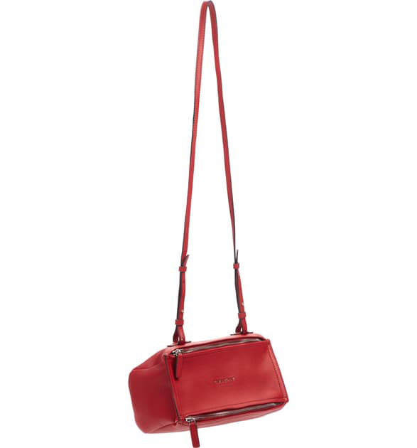 Givenchy 'mini Pandora' Sugar Leather Shoulder Bag In 629 Red | ModeSens