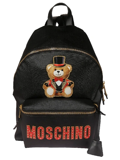 Shop Moschino Teddy Backpack In Black