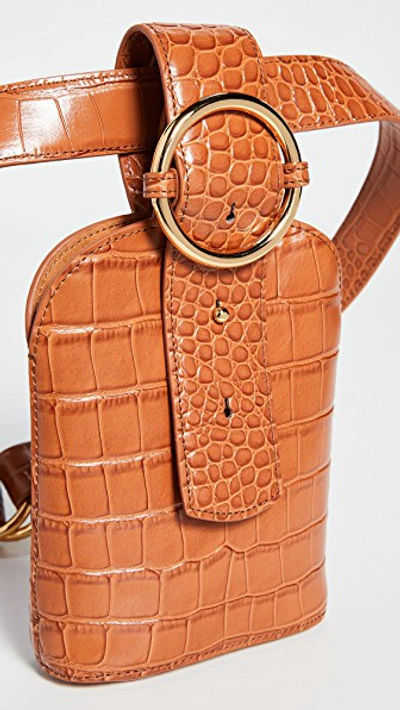 Shop Parisa Wang Addicted Belt Bag In Orange Crocodile