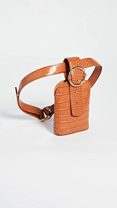 Shop Parisa Wang Addicted Belt Bag In Orange Crocodile