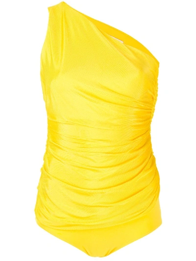 Shop Alexandre Vauthier One-shoulder Bodysuit - Yellow